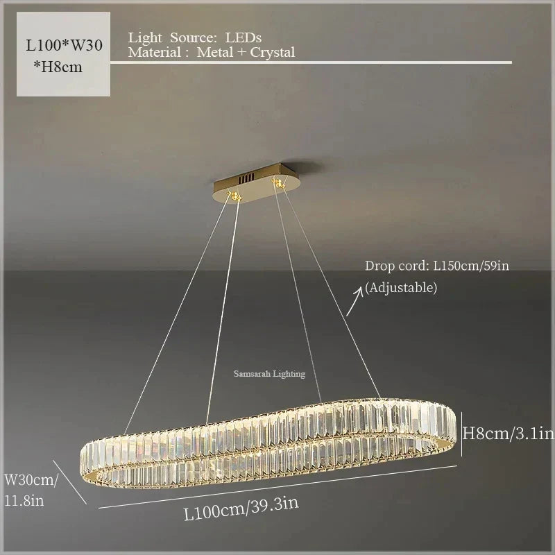 "Afralia™ Crystal Ceiling Pendant Chandelier – Luxury Light for Living Room, Bedroom, and Dining Area"