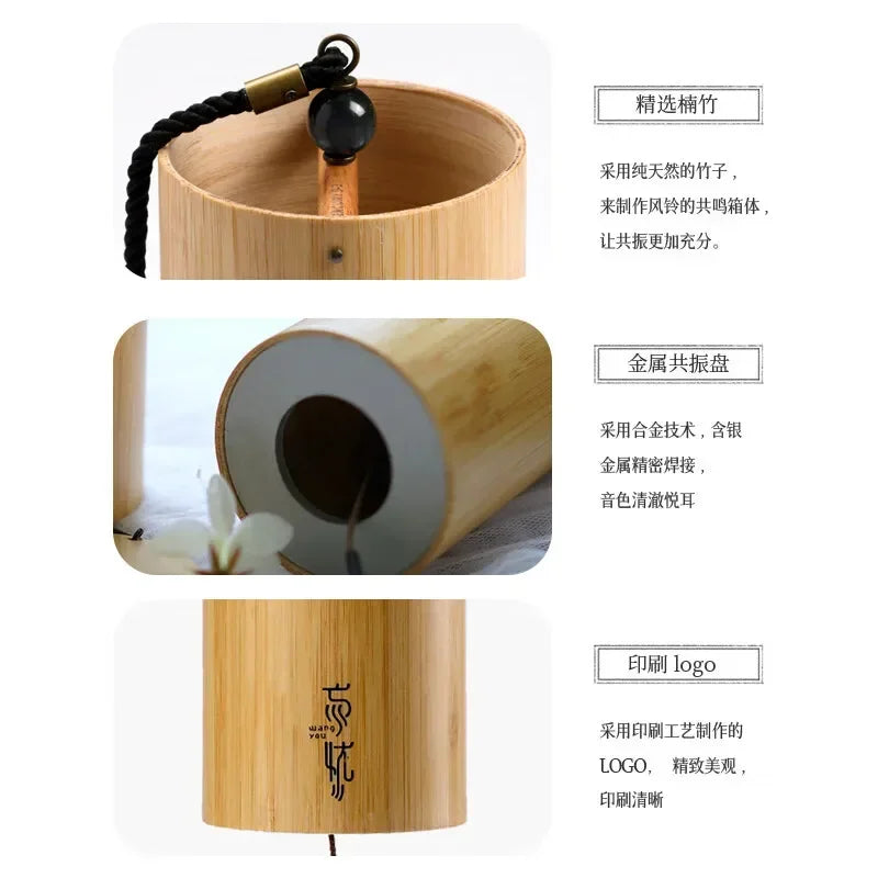 Afralia™ Bamboo Chord Wind Chimes: Handmade Musical Outdoor Decor for Garden and Home
