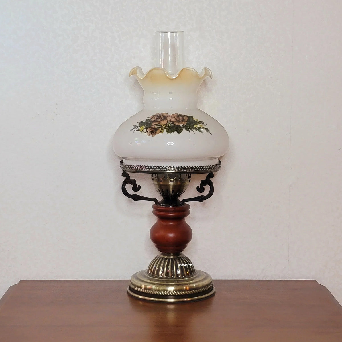 Afralia™ Vintage Solid Wood Desk Lamp for Living Room, Bedroom, and Study