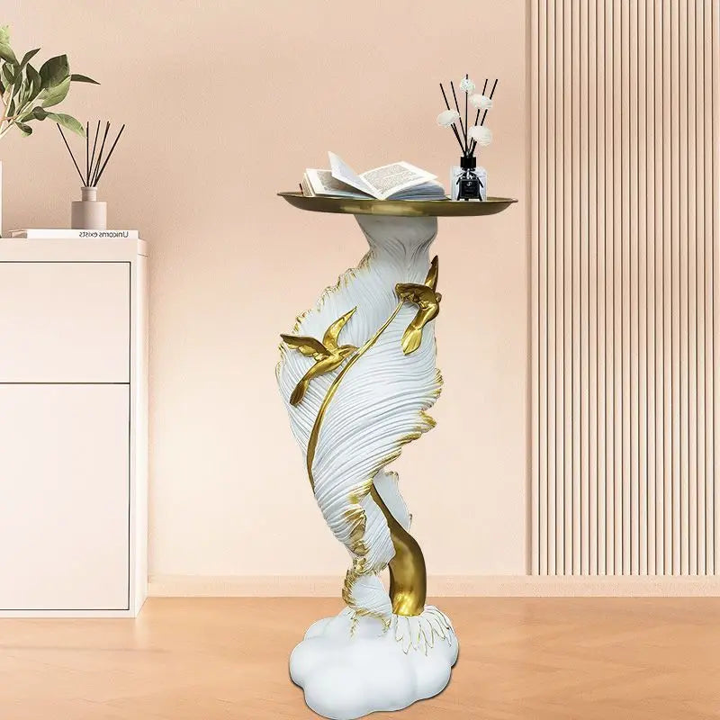 "Afralia™ Feather Floor Decoration for Living Room, TV Cabinet, Sofa & Housewarming"