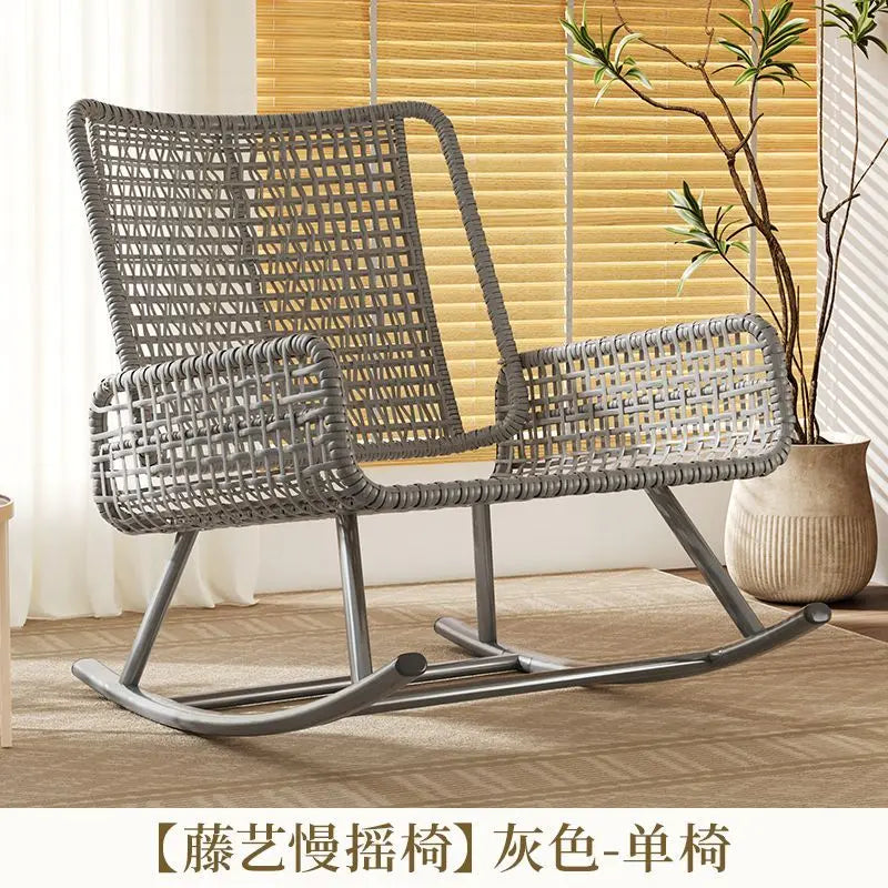 Afralia™ Rattan Rocking Chair: Comfortable and Stylish Lounge Sofa for Carefree Living