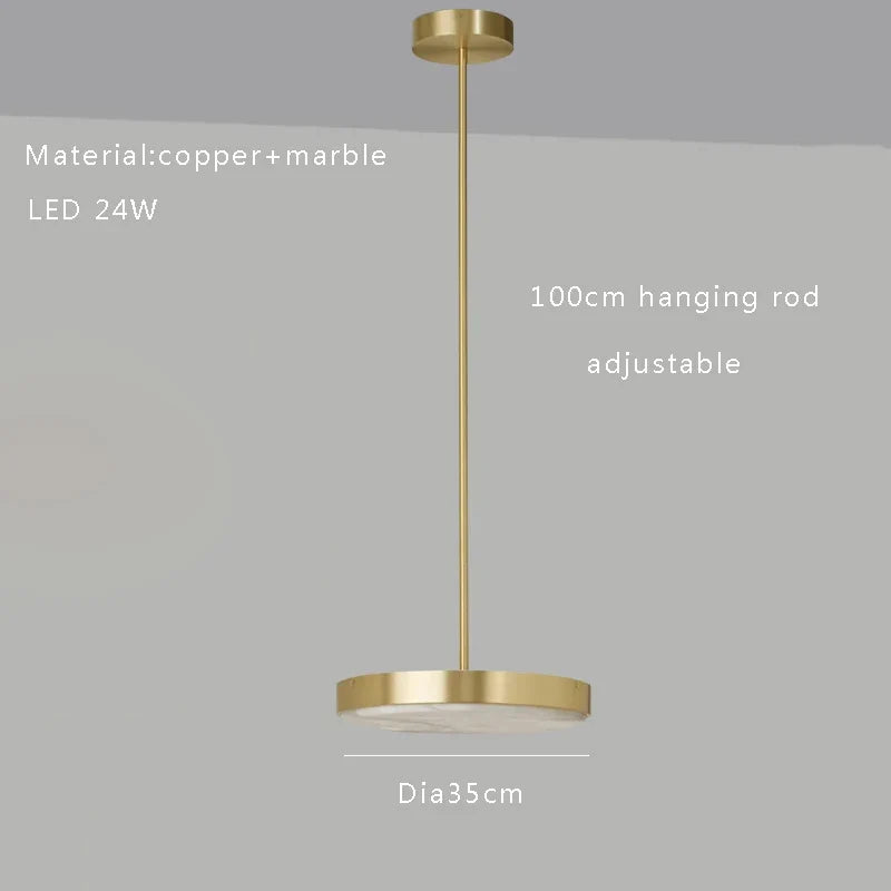 Afralia™ Round Spanish Marble Chandelier: Luxury Black Indoor Ceiling Light Fixtures for Dining Room