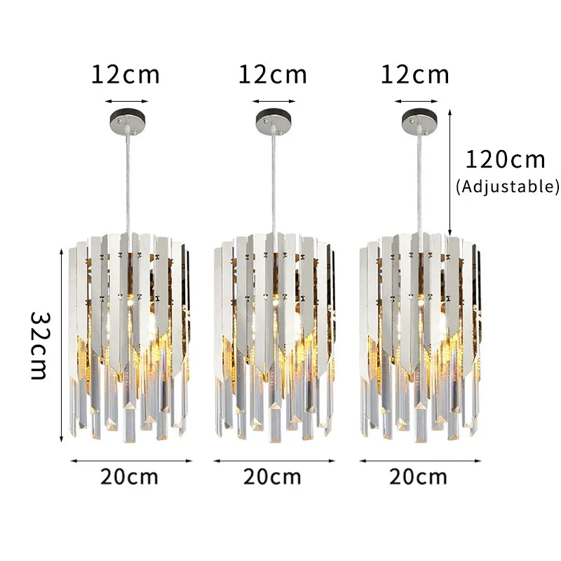 Afralia™ Modern Gold Crystal LED Chandelier for Home Luxury Indoor Lighting