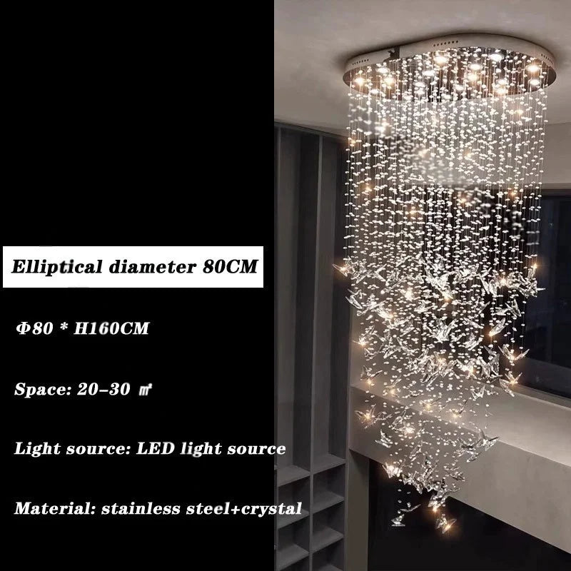 Afralia™ Butterfly Crystal Chandelier for Luxurious Interior Decor