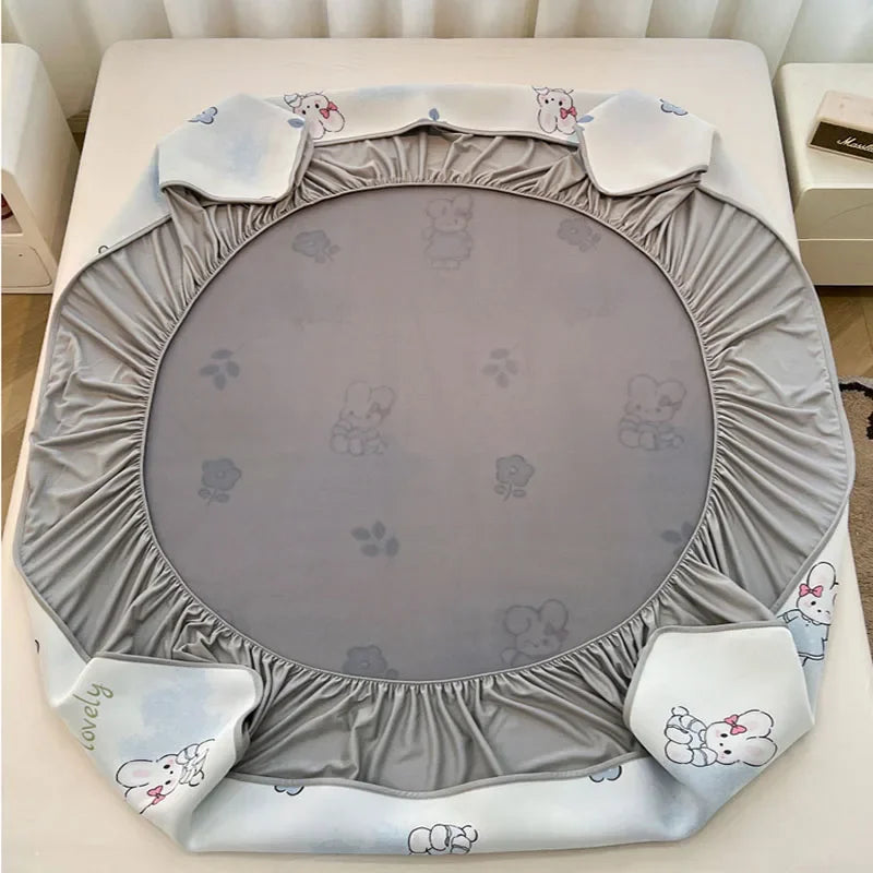 Afralia™ Cooling Ice Silk Mattress - 3Pcs, High Quality, Simple Pattern, Anti-Wrinkles.