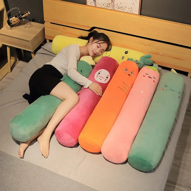 Afralia™ Cylindrical Long Pillow: Detachable, Washable, Side-Sleeping Body Support