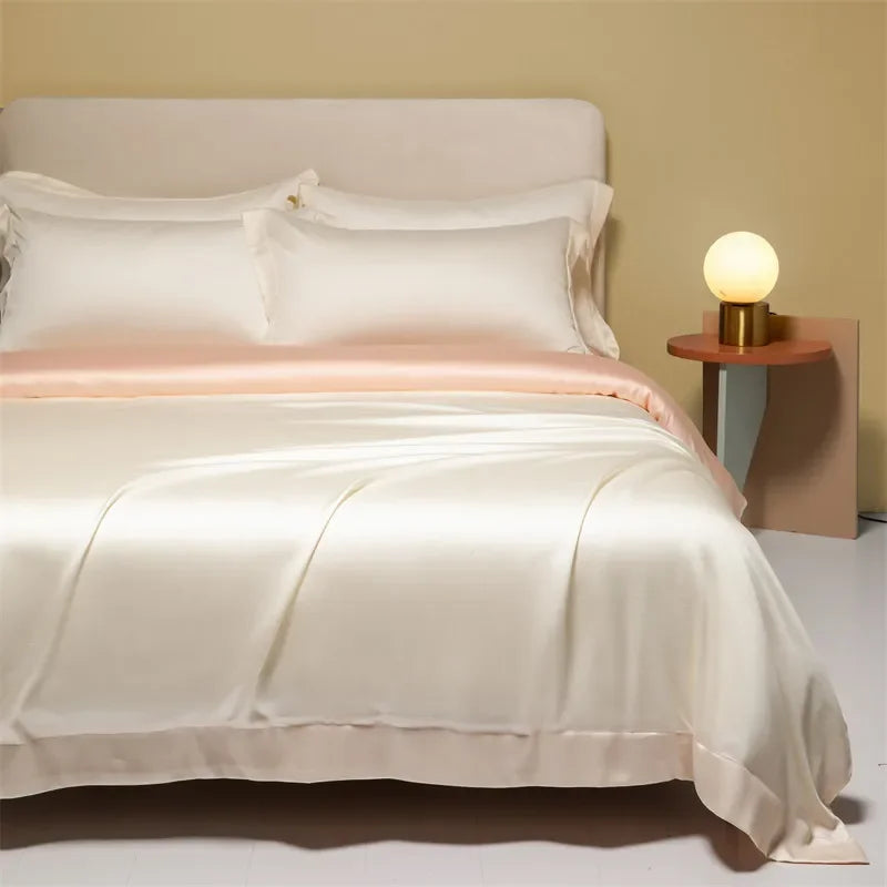 Afralia™ Satin Single Duvet Cover - Cool Solid Color, Smooth Finish