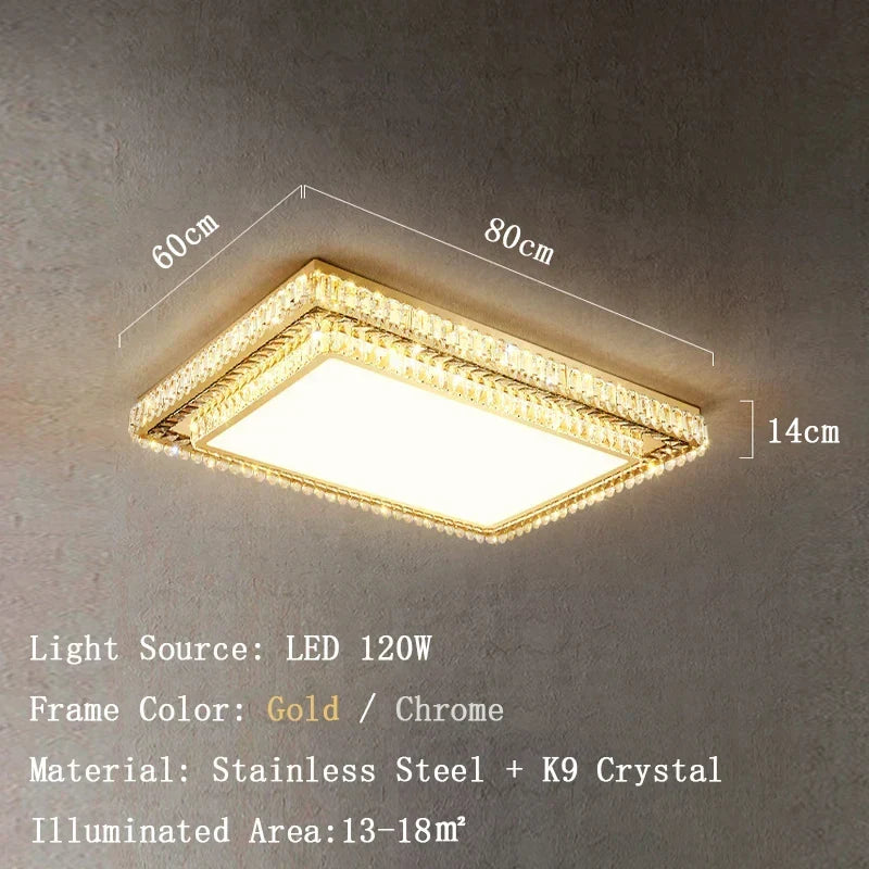 Afralia™ Crystal LED Ceiling Light: Modern European Design for Bedroom and Living Room Decor