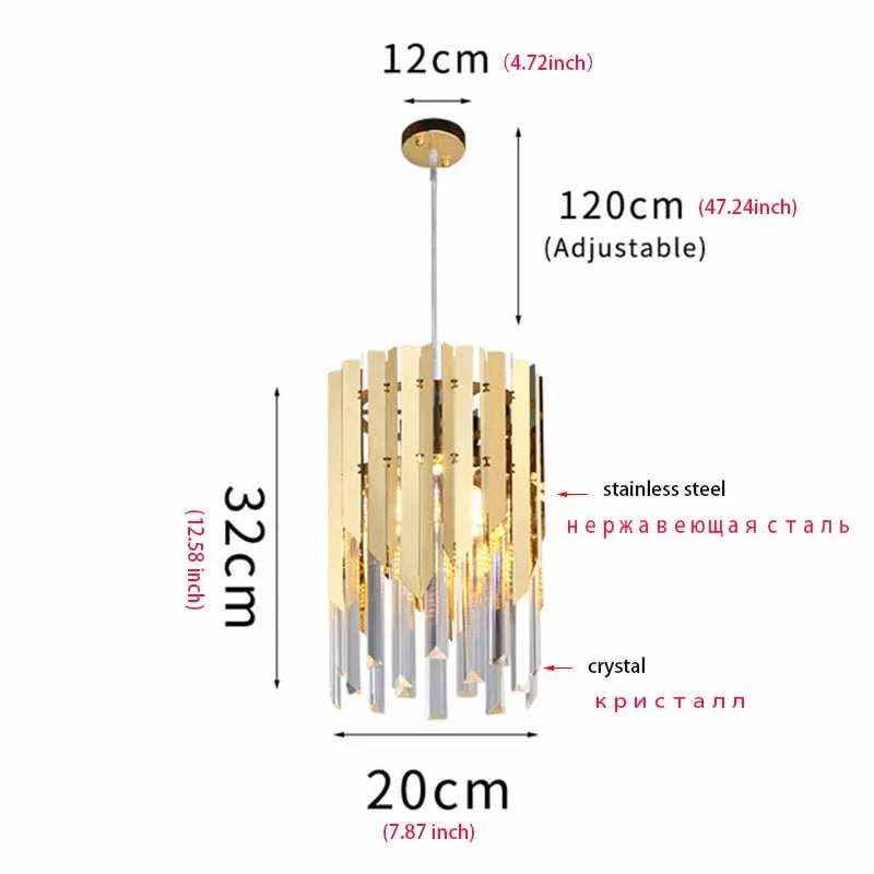 Afralia™ Modern Gold Crystal LED Chandelier for Home Luxury Indoor Lighting