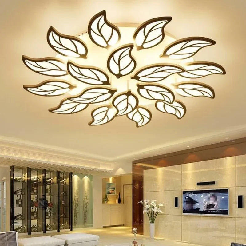 Afralia™ Leaf LED Ceiling Lamp for Study Bedroom Living Room Hotel Lighting