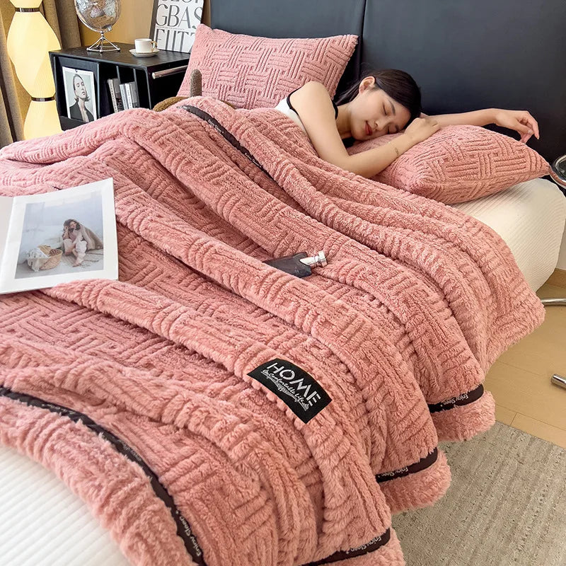 Afralia™ Double-Layer Luxury Coral Fleece Winter Blanket