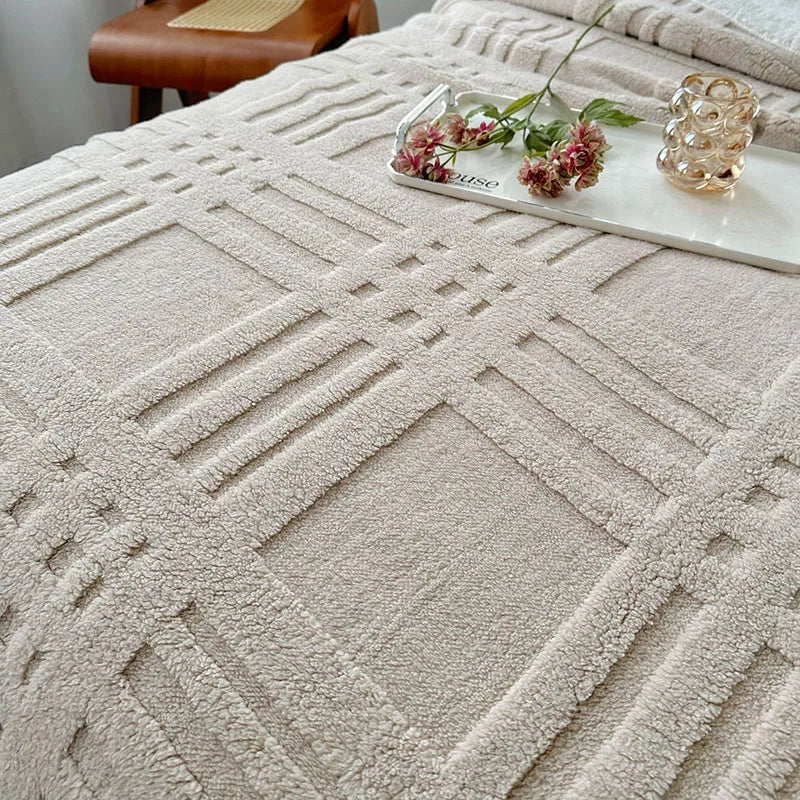 Afralia™ Velvet Jacquard Taffeta Blanket: Cozy Sofa Cover & Four-Season Quilt