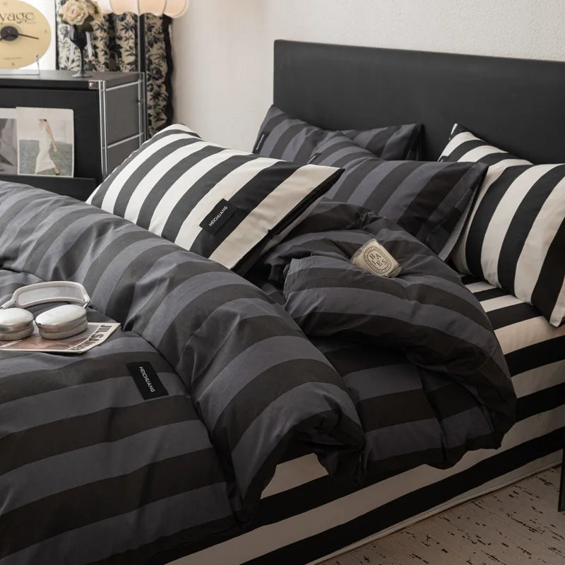 Afralia™ Nordic Cotton Bedding Sets High Quality Queen Twin Comforter Set