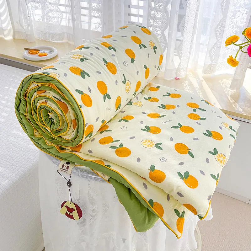 Afralia™ Lightweight Double Gauze Summer Quilt - Soft & Breathable Soya Fibre Fill