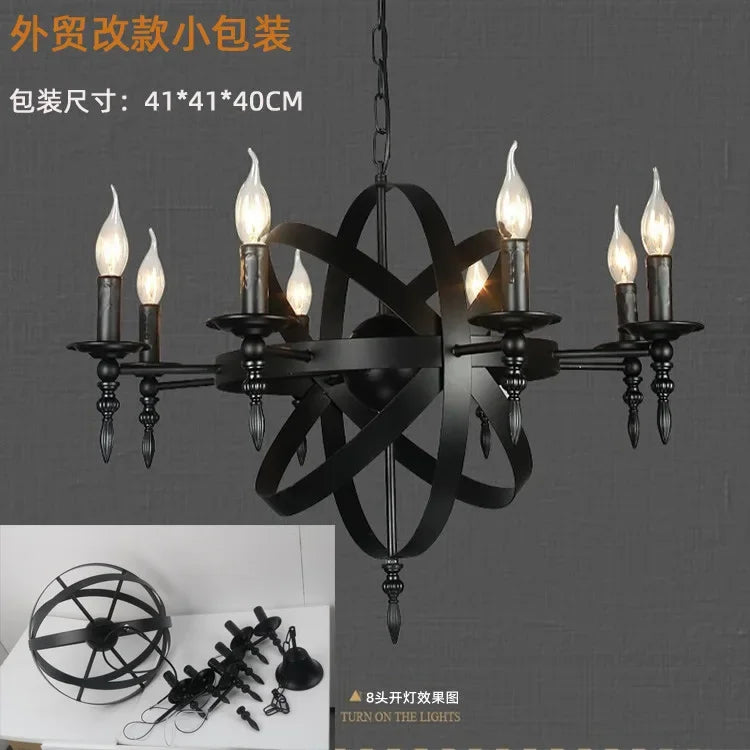 Afralia™ Iron Pendant Light for Living Room Bar Restaurant Home Decor