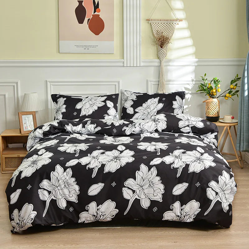 Afralia™ Branch Flower Duvet Cover Set with Bed Sheets & Pillowcases