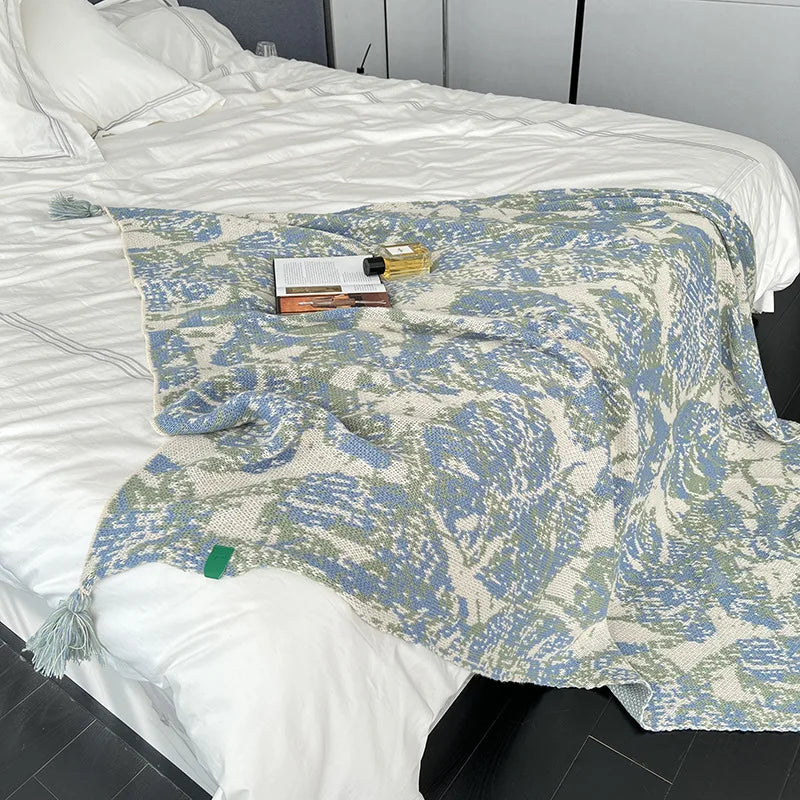 Afralia™ Bohemian Knitted Blanket for Picnic, Office, Bedroom, Sofa, Nap - Multi Purpose Cover