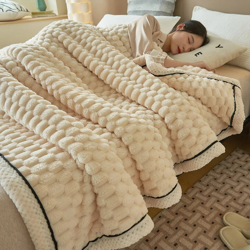 Afralia™ Warm Coral Fleece Blanket | Soft Comfort | Cozy Thicken | Autumn Winter Blanket