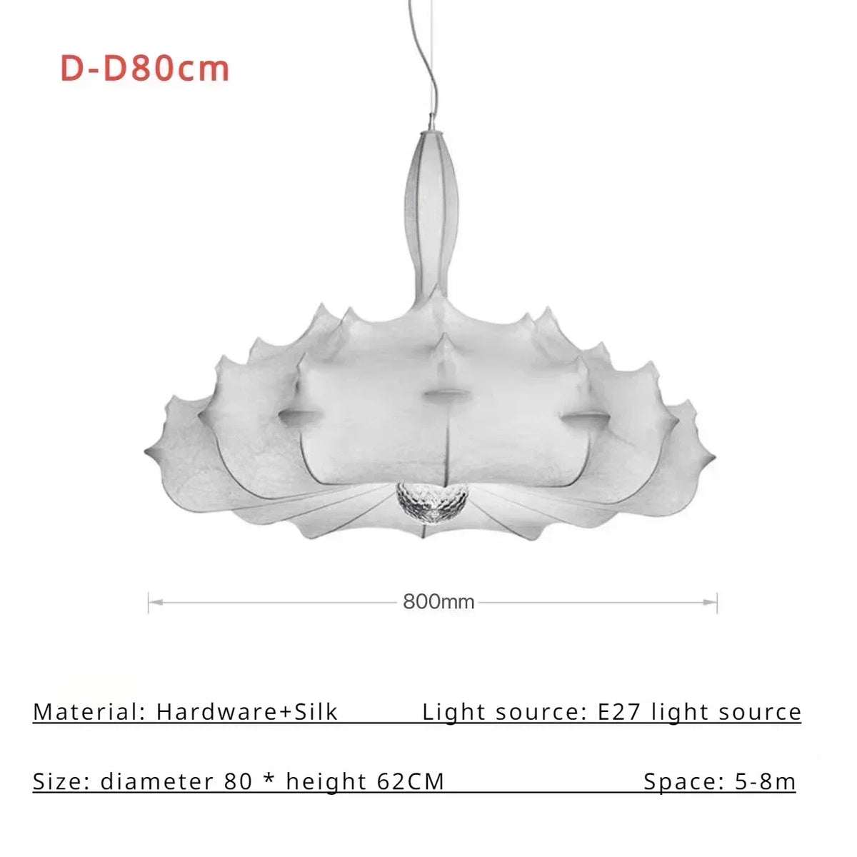 Afralia™ Japanese Silk Pendant Chandelier - Modern Designer Home Lighting