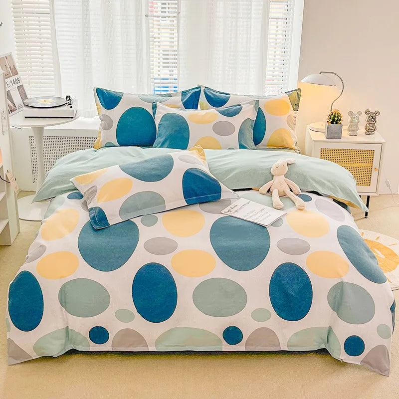 Afralia™ Geometric Pattern Quilt Cover: Non Pilling, Comfortable, Breathable Bedding for Seasons