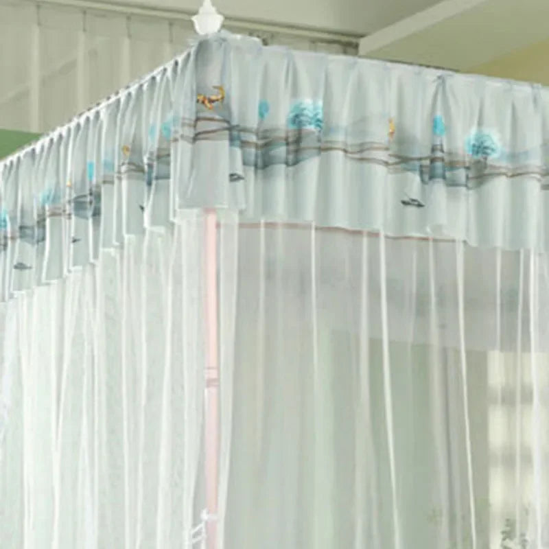 Afralia™ Large Space Mosquito Net with Bracket. Encrypt Mesh, Insect-Proof Bed Curtain for Household.