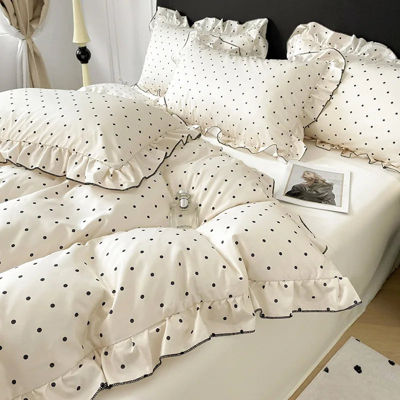 Afralia™ Luxury Silk Floral Bedding Set: Duvet Cover, Fitted Sheet, Pillowcase - Single Size