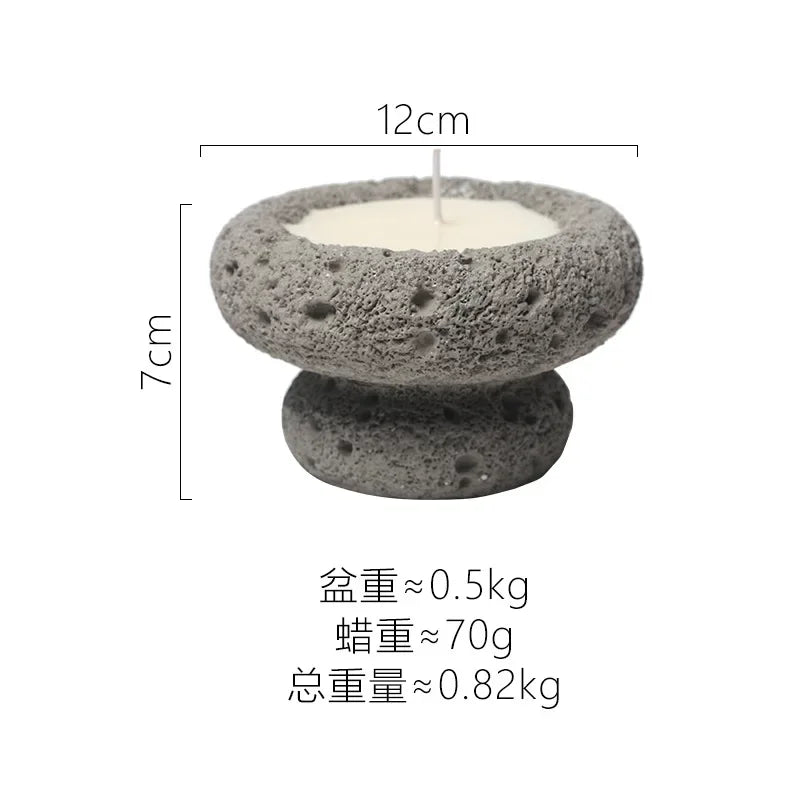 Afralia™ Silicone Concrete Candle Cup Mold Aromatherapy Tray Plaster Support Mold