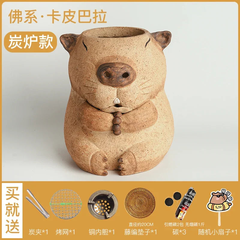 Afralia™ Handmade Refractory Carbon Oven Surrounding Stove Electric Ceramic Stove