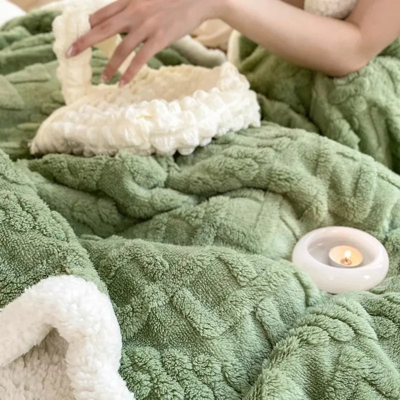 Afralia™ Coral Fleece Blanket: MultiFunctional Soft Skin-Friendly Warm Shawl