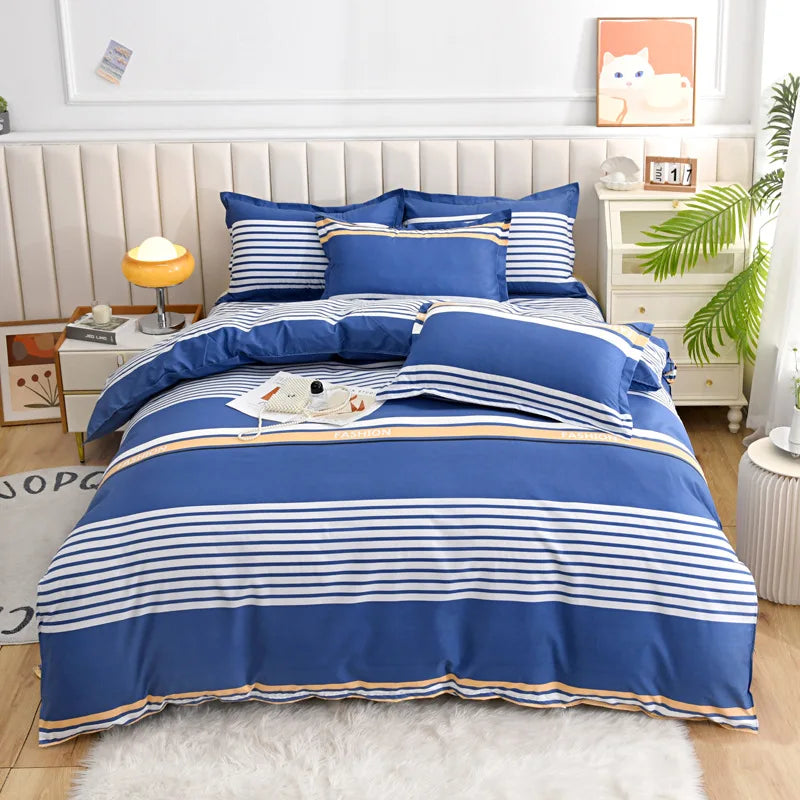 Afralia™ Pastoral Printed Cotton Comforter Cover for Queen King Bed - Four Seasons