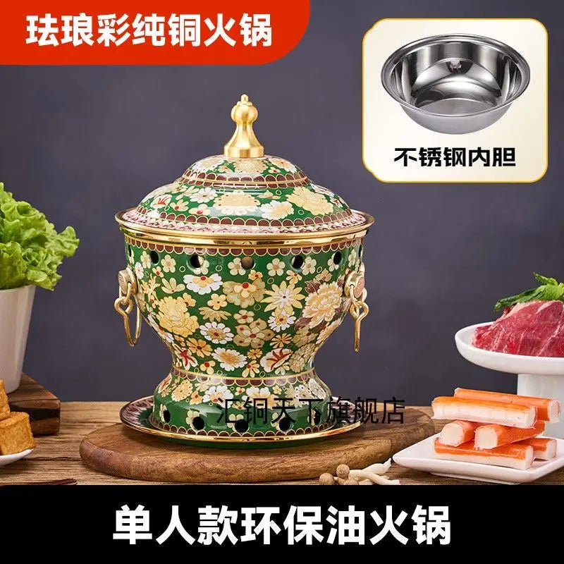 Afralia™ Pure Copper Hot Pot for Cooking