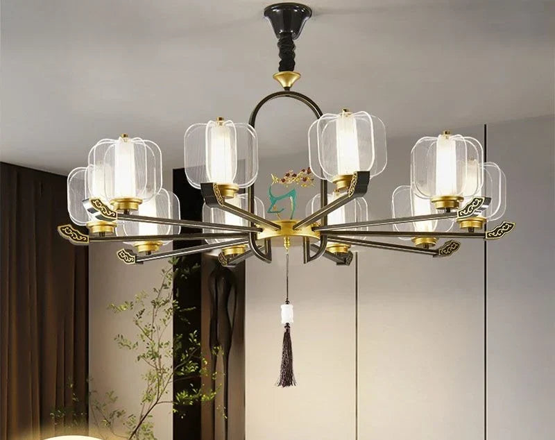 Afralia™ Deer Enamel Pendant Light | Chinese Style Zen Design for Home Decor