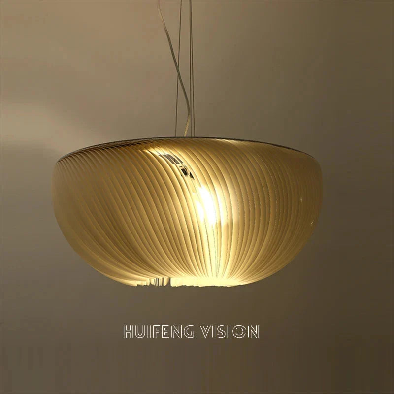 Afralia™ White LED Pendant Light with Parchment Art Ceiling Lamp