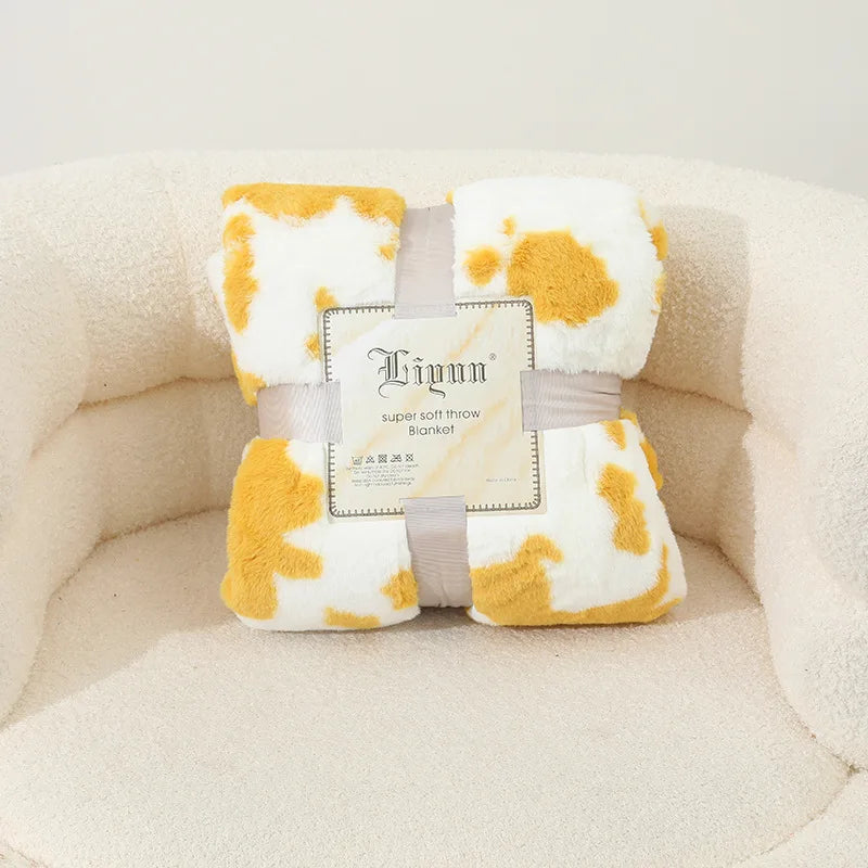 Afralia™ Two-Tone Raschel Blanket - Cozy, Stylish, All-Season Blanket