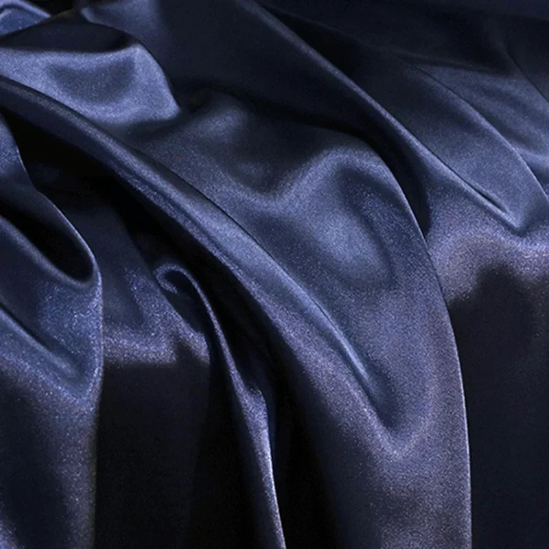 Afralia™ Silk Summer Bedding Set: Double-Sided Cooling Comforter & Soft Satin Sheet - Single/Double