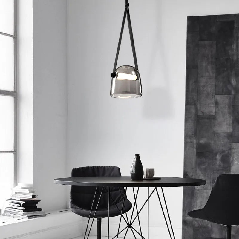 Afralia™ Luxury LED Crystal & Leather Chandelier for Living Room