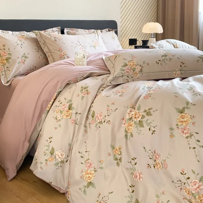 Afralia™ Pastoral Printed Cotton Bedding Sets for Comfortable Sleep