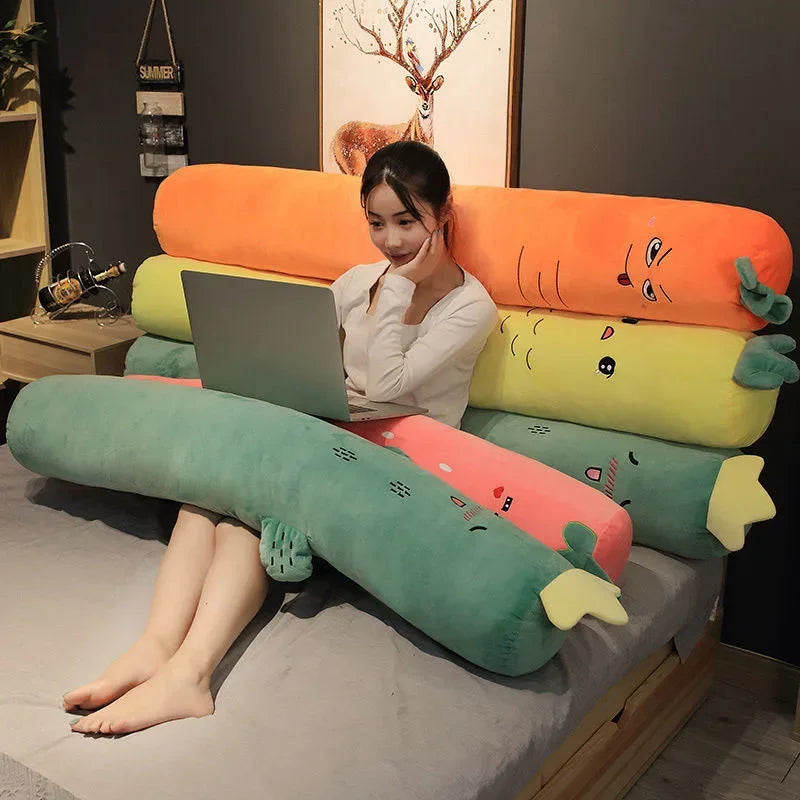 Afralia™ Cylindrical Long Pillow: Detachable, Washable, Side-Sleeping Body Support