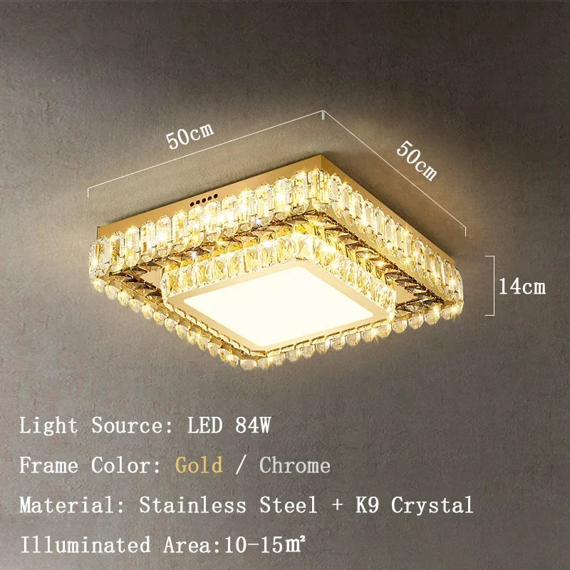 Afralia™ Crystal LED Ceiling Light: Modern European Design for Bedroom and Living Room Decor