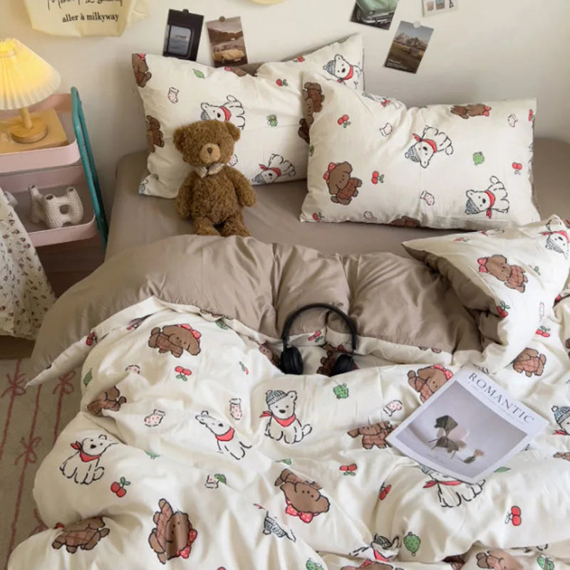 Afralia™ Korean Floral Print Single Duvet Cover: Sweet Comfort, All Seasons, Skin-Friendly