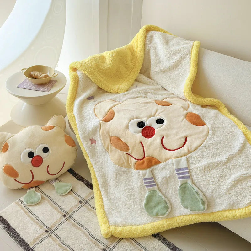 Afralia™ Cartoon Lamb Wool Blanket: Soft & Warm Sofa Cover for Autumn/Winter