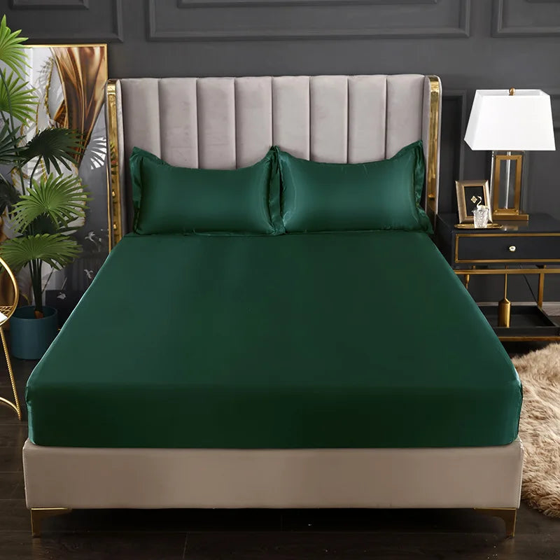 Afralia™ Silky Ice Solid Color Bedding Set for Cool Summer Sleep