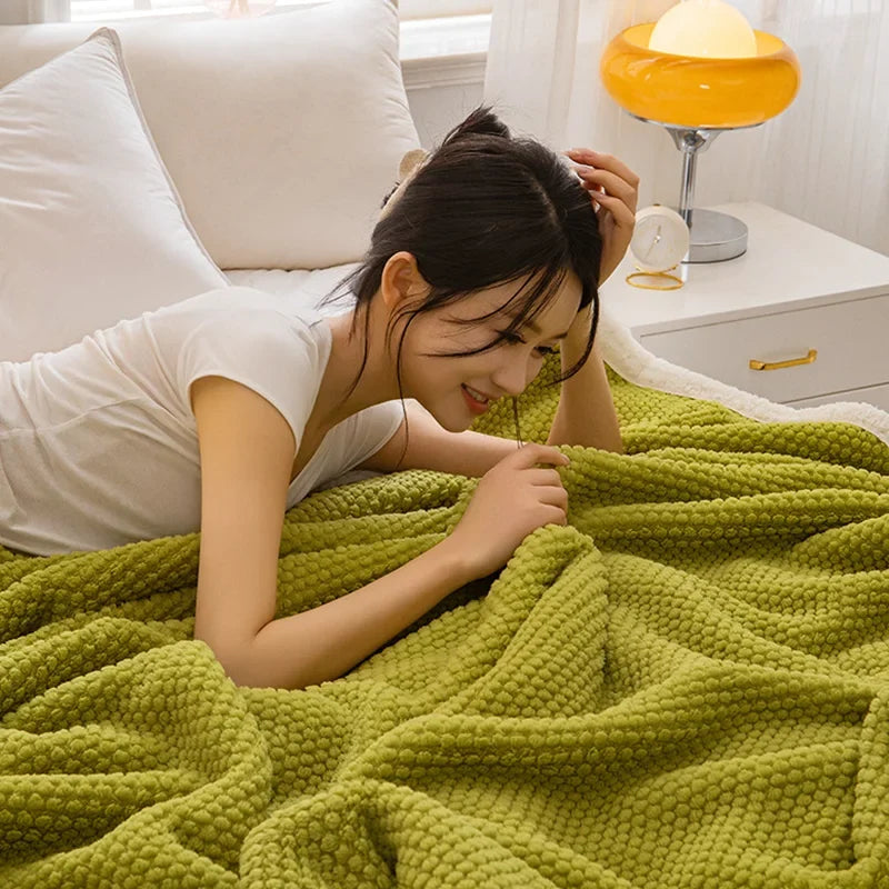 Afralia™ High-Density Plush Double-Layer Blanket - Multi-Functional and Cozy Warmth