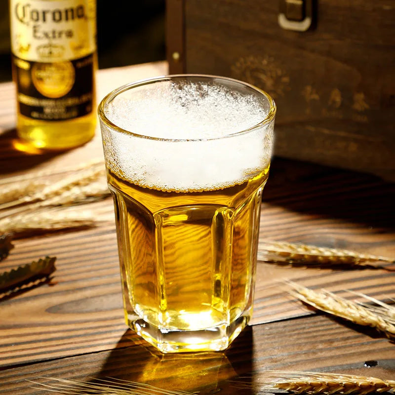 Afralia™ Large Glass Beer Mug | Creative Transparent Glass Cup | Home Decor Gift