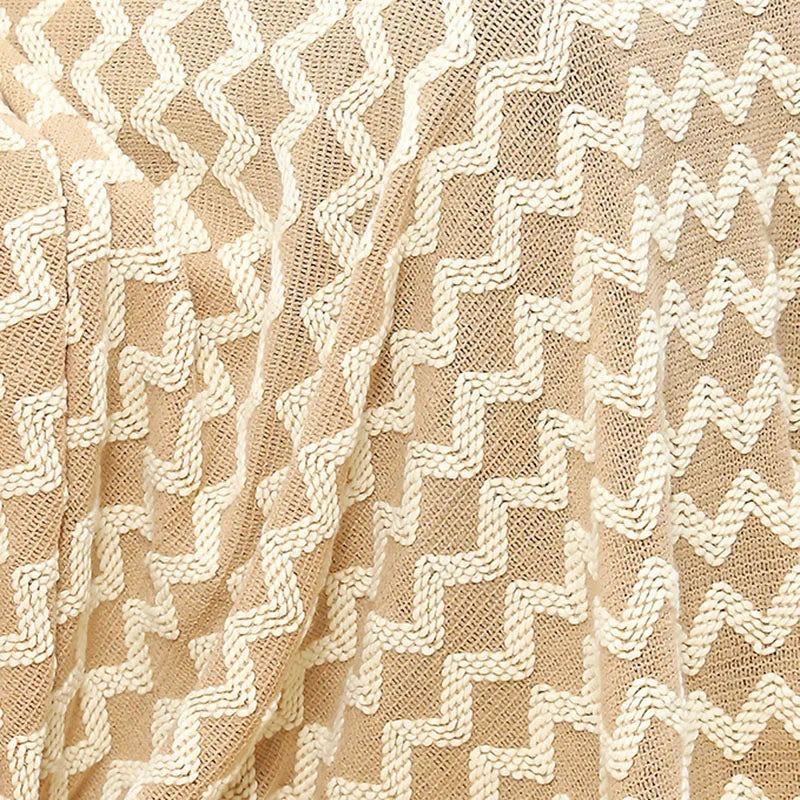 Afralia™ Knitted Tassel Hem Blanket: Cozy Warmth for Home, Office, Sofa, and More