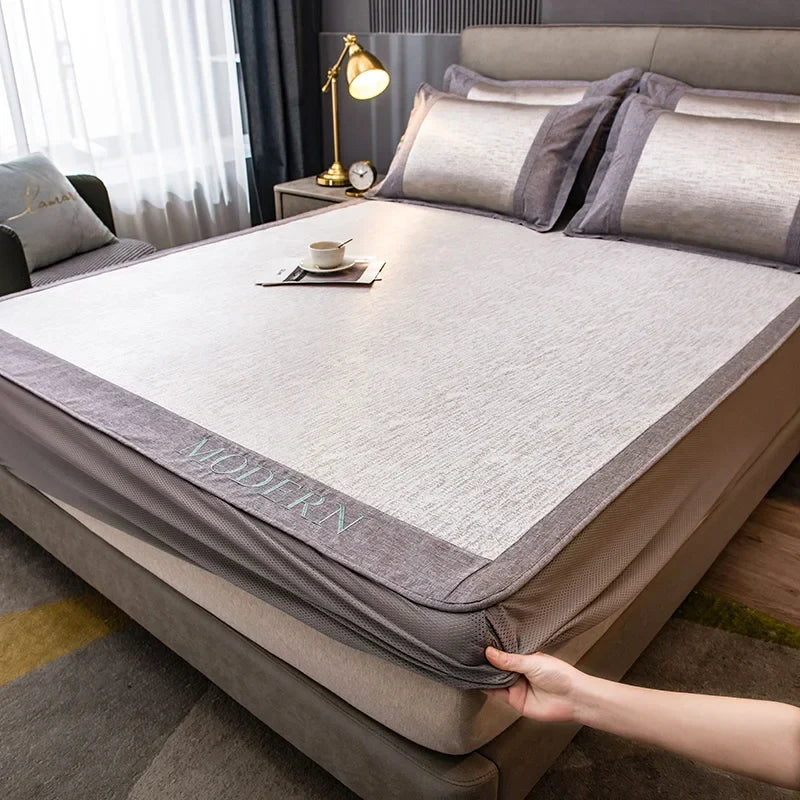 Afralia™ Silky Summer Bed Set - Luxury Cooling Mattress Covers & Pillowcases