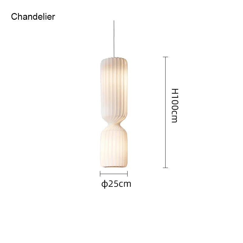 Afralia™ Modern White Fabric Shade LED Pendant Light for Dining Room Decor