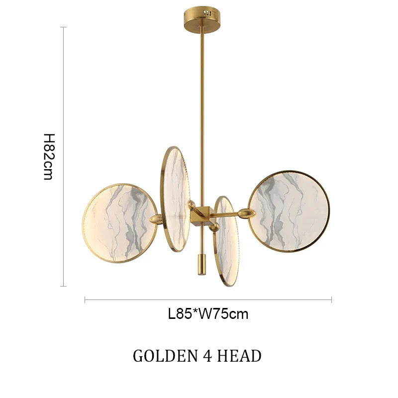 Afralia™ Classic Metal Chandelier with Glass and Iron Accents
