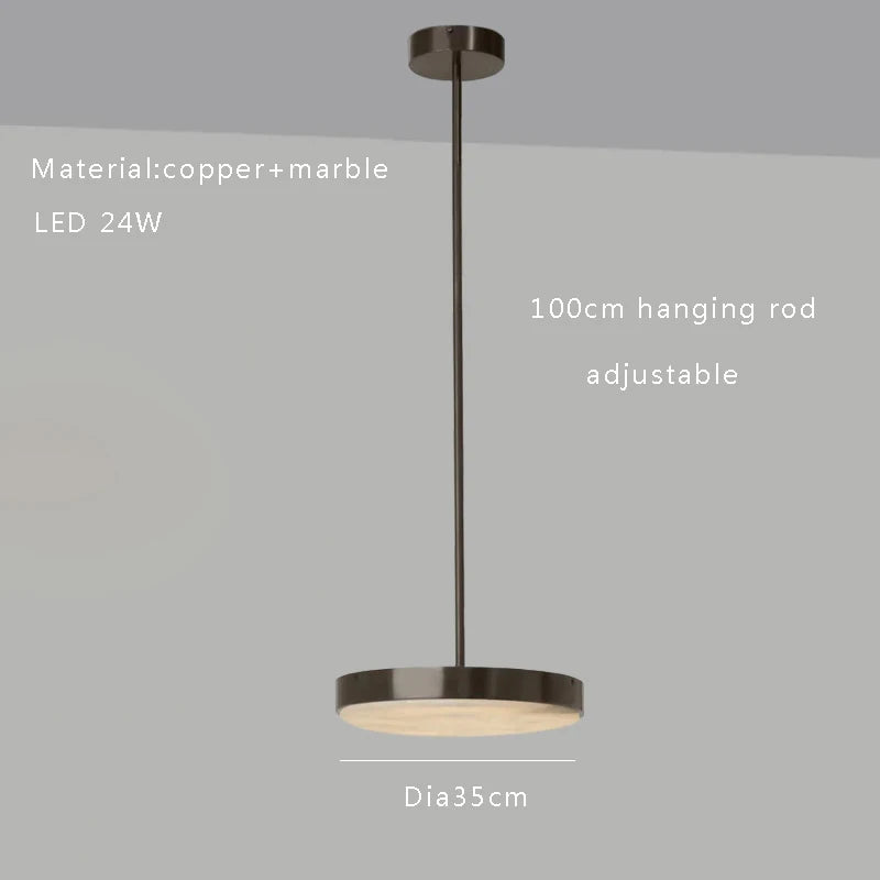 Afralia™ Round Spanish Marble Chandelier: Luxury Black Indoor Ceiling Light Fixtures for Dining Room