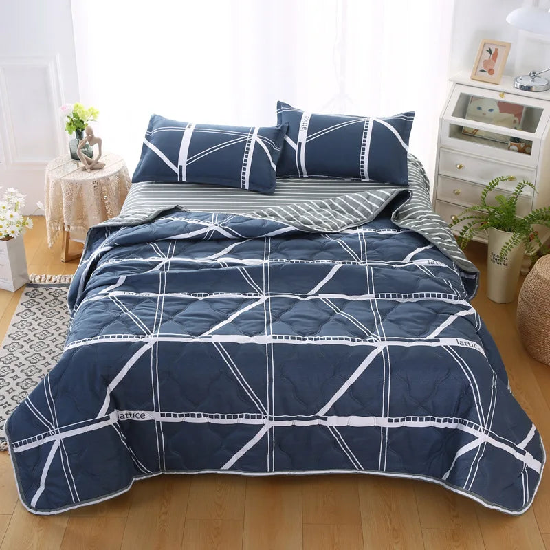 Afralia™ Nordic Printed Cooling Comforter Bedding for Adults- Soft Single Double Blankets
